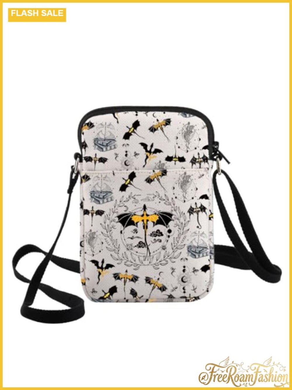Dragon Rider Crossbody Bag Canvas Sling Bookish Travel Shoulder Bag